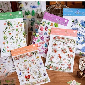 Rub On Transfers Flowers Stickers Sheet