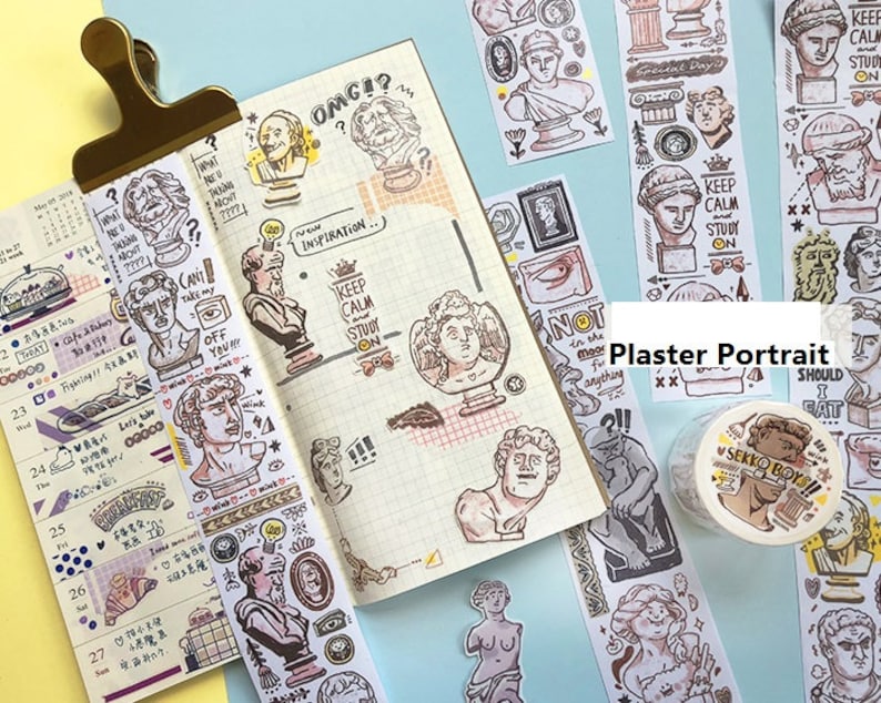 Museum Plaster Portrait Washi Tape