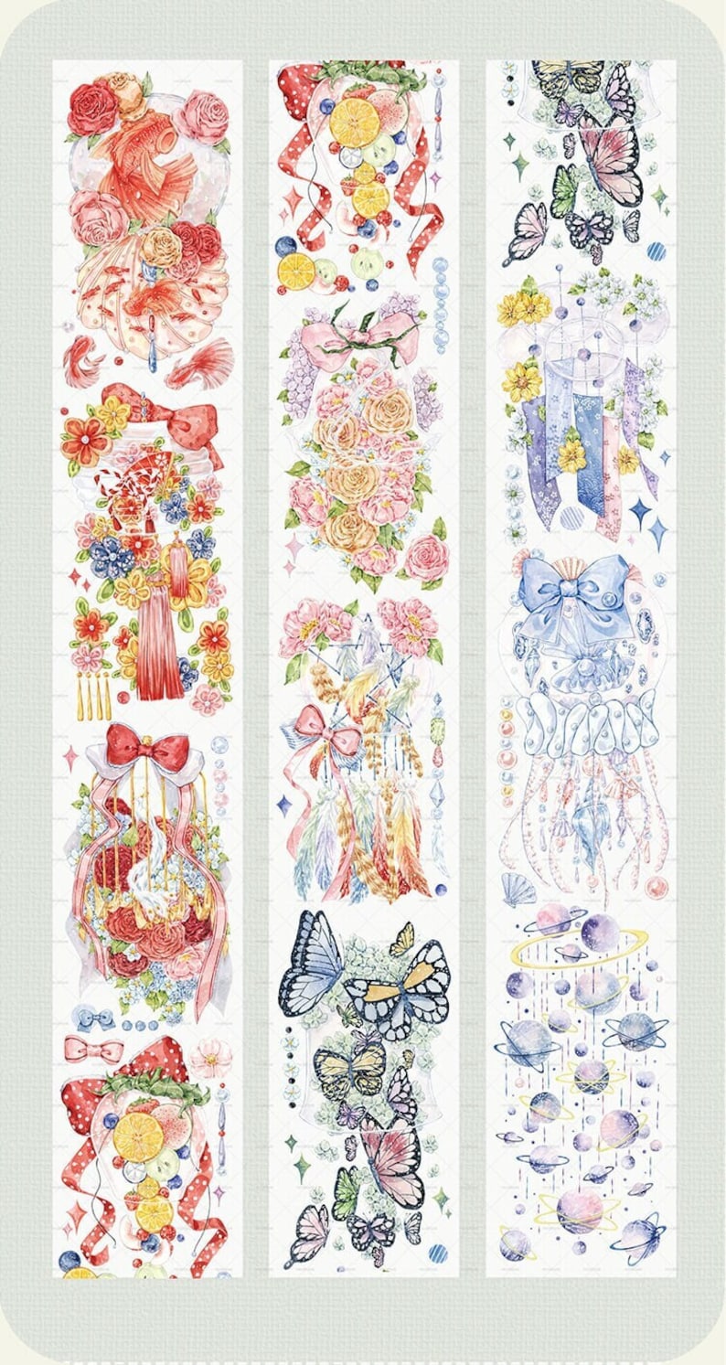 Flowers Windbell Washi/PET Tape