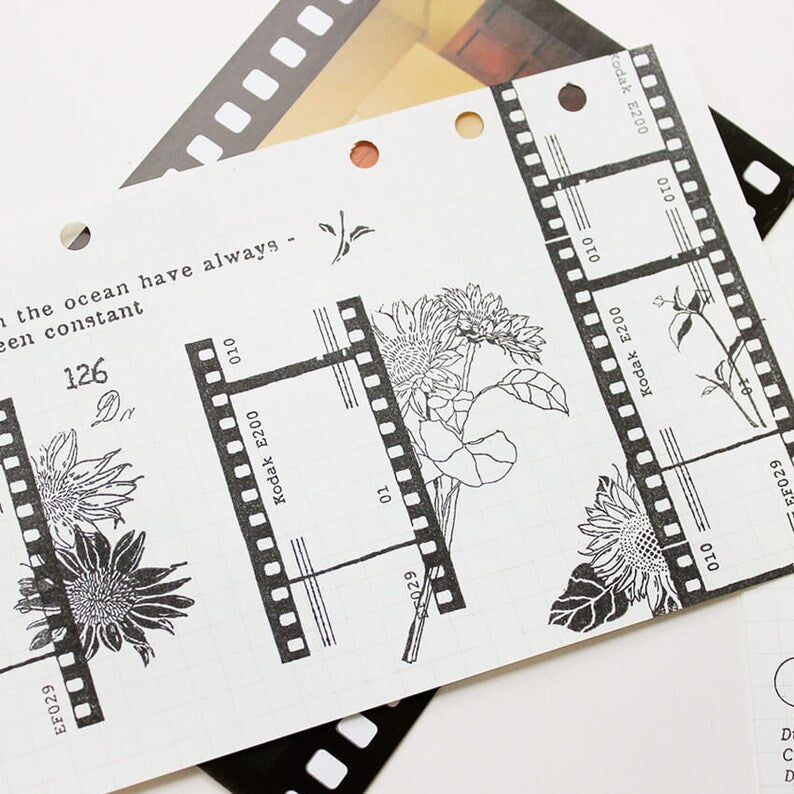 Film Frame Sunflower Rubber Stamp Set