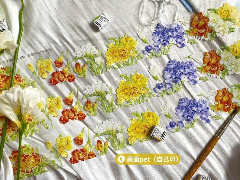 Freesia Flower Washi/PET Tape