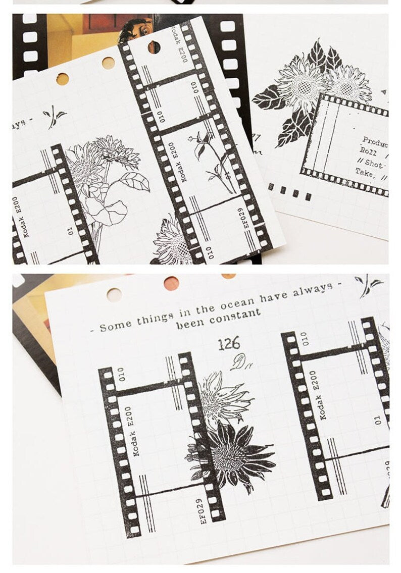 Film Frame Sunflower Rubber Stamp Set