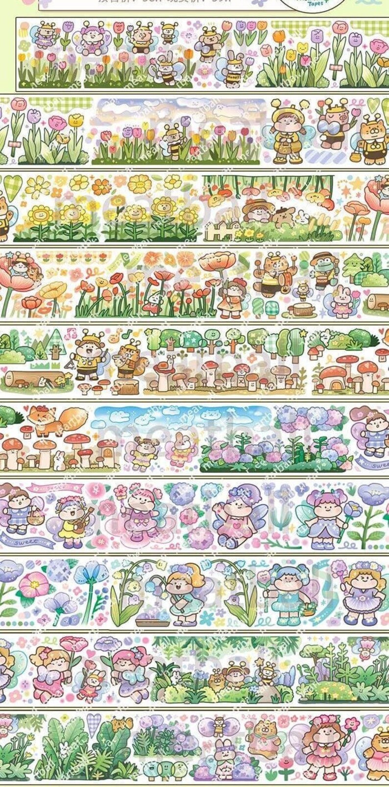 Blooming Flowers Washi Tape