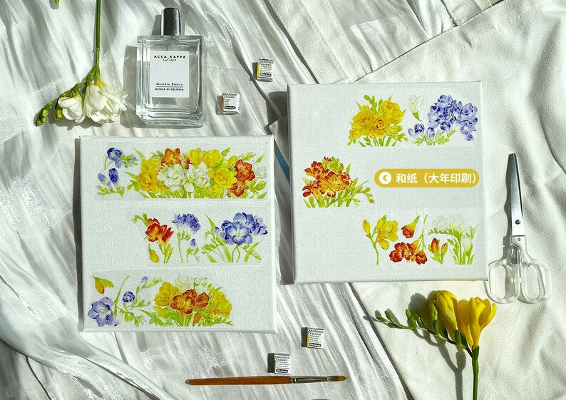 Freesia Flower Washi/PET Tape