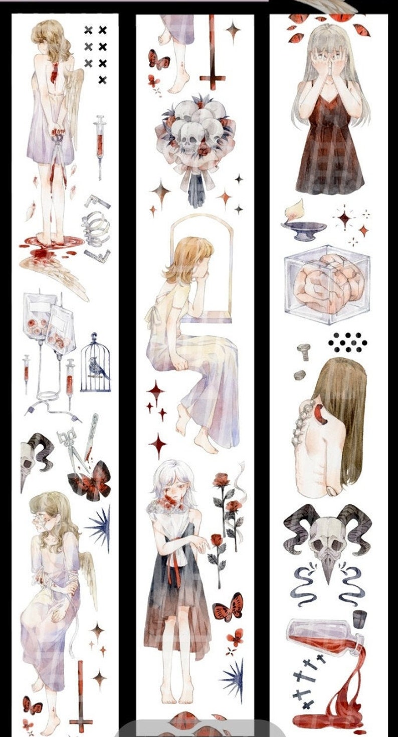 Horror Sick Girl Washi/PET Tape