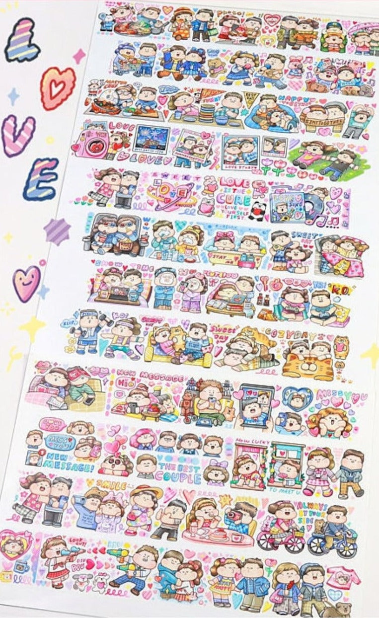 Sweet Couples Daily Life Washi Tape