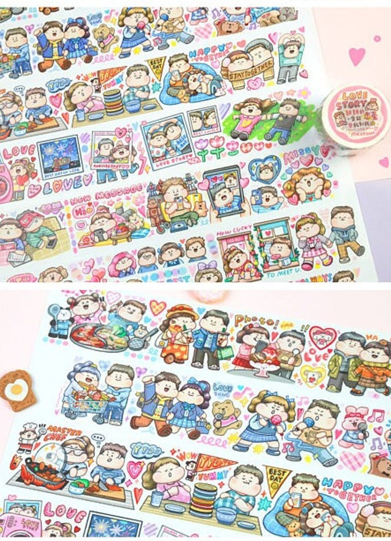 Sweet Couples Daily Life Washi Tape