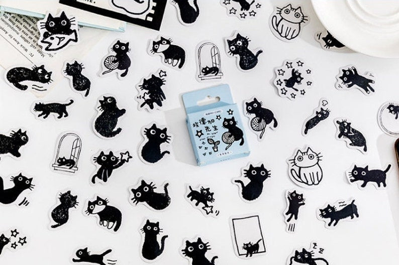 Balck Cats Stickers Pack