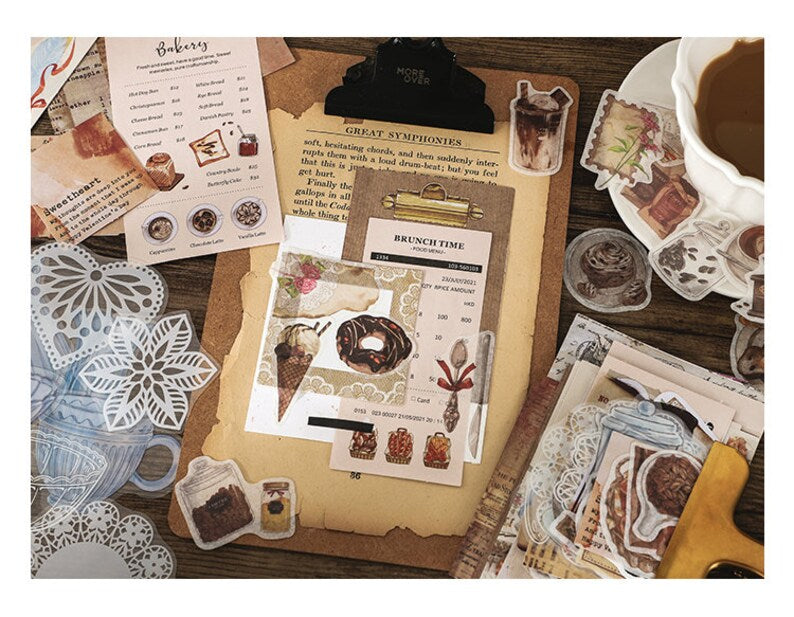 260pcs Coffee, Food Junk Journal Kit