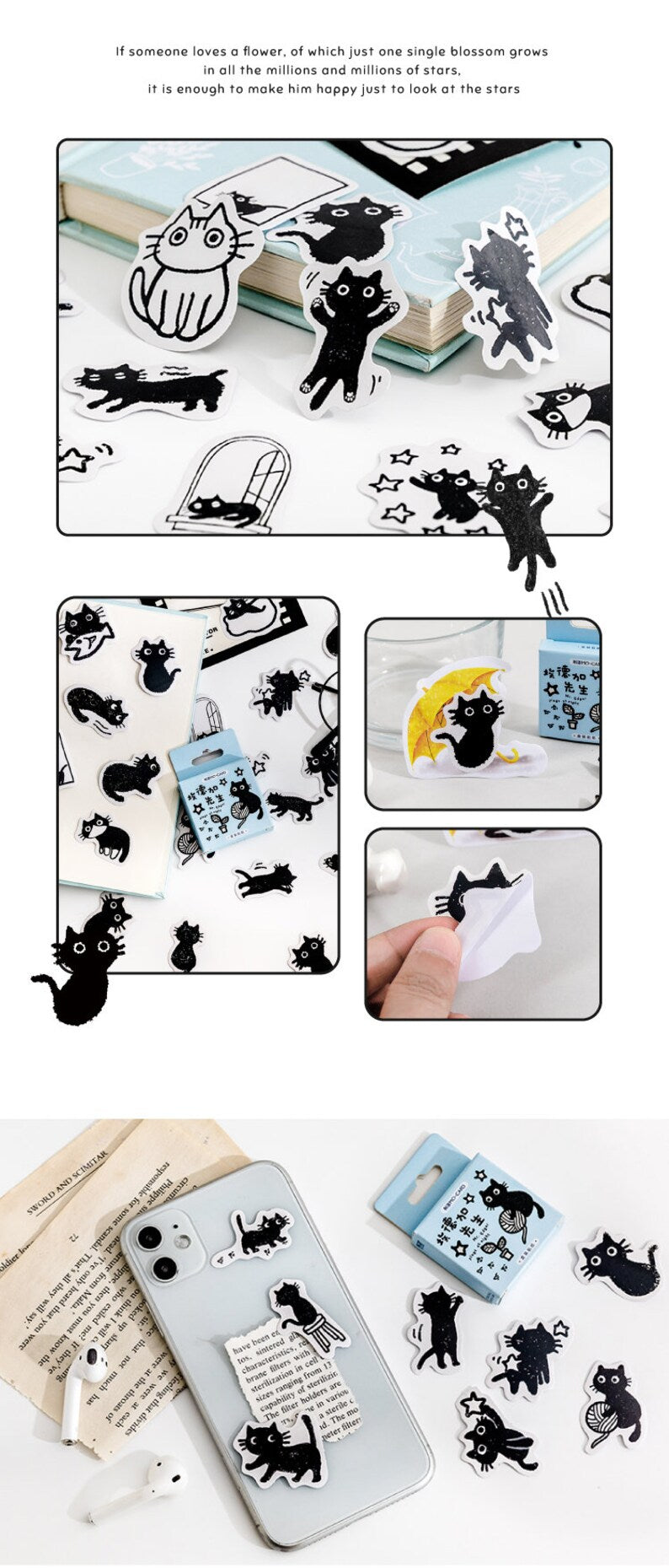 Balck Cats Stickers Pack