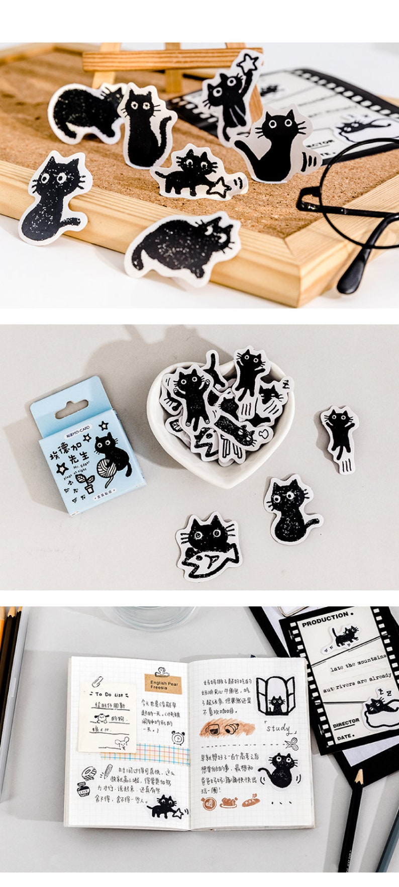 Balck Cats Stickers Pack