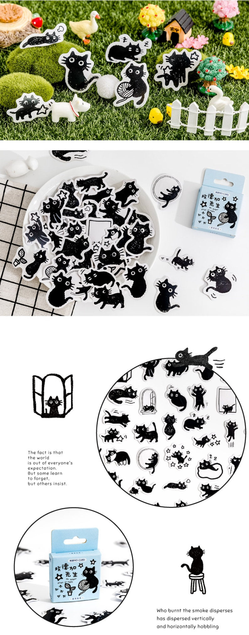 Balck Cats Stickers Pack