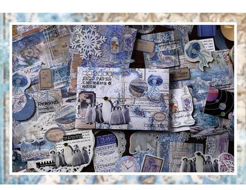 100pcs Ocean Junk Journal Kit