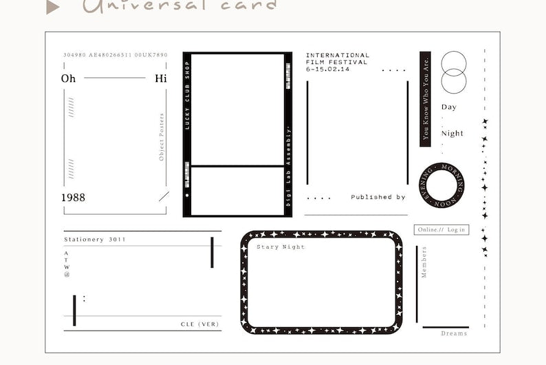 Photo Frame Rubber Stamps