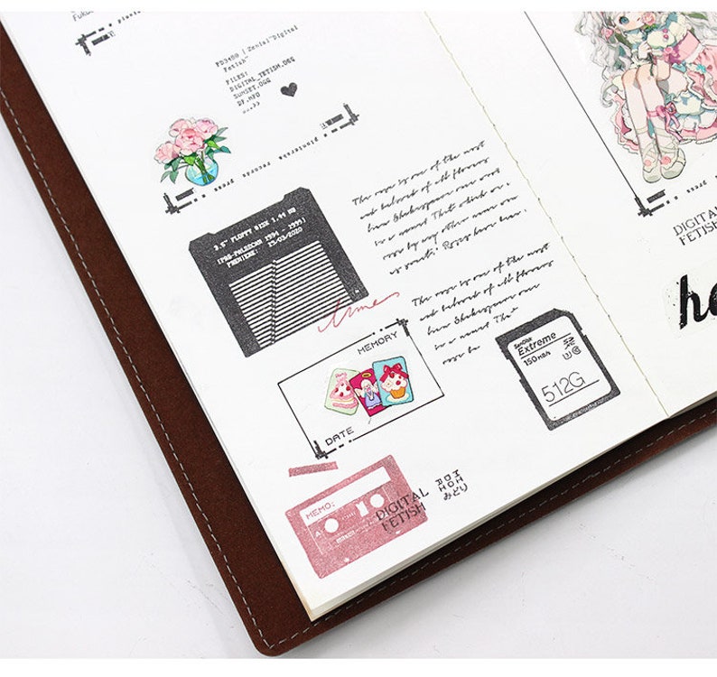 Computer Memory Card,Music Record Rubber Stamps Set