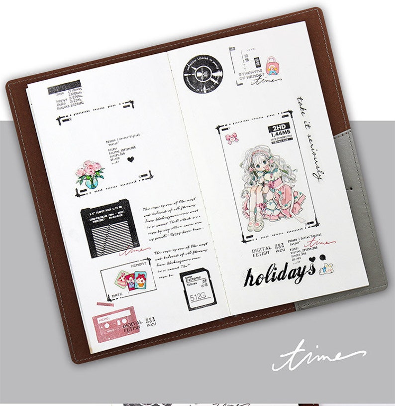 Computer Memory Card,Music Record Rubber Stamps Set