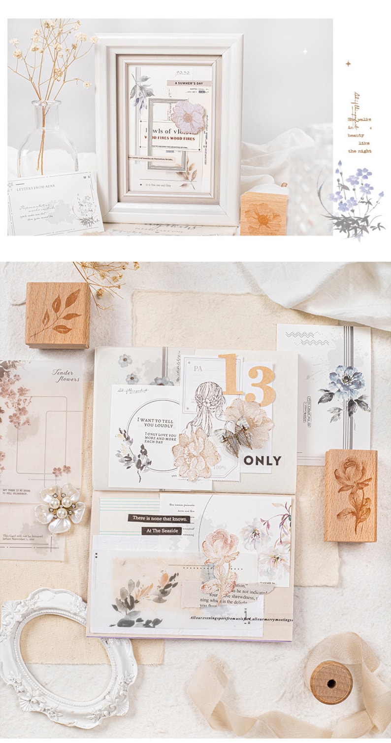 Flowers Notepad, Orange