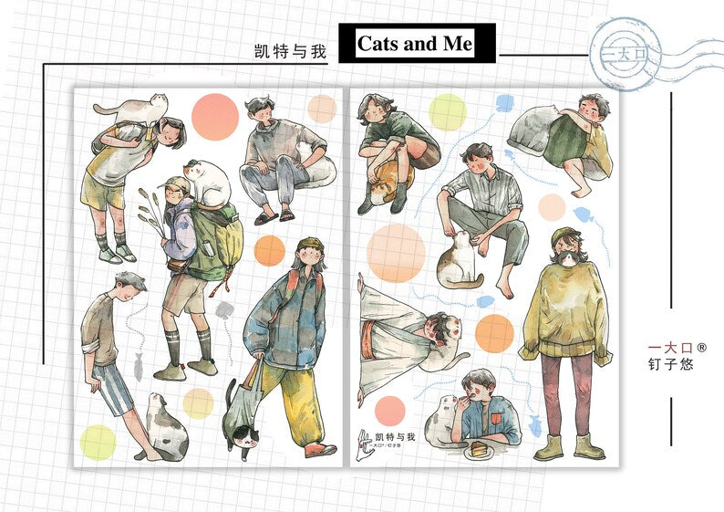 Cats and Teenagers Sticker Sheet