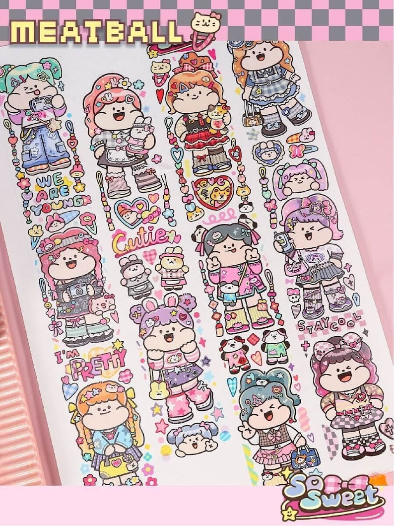 Y2K Sweet Cool Girl Washi Tape