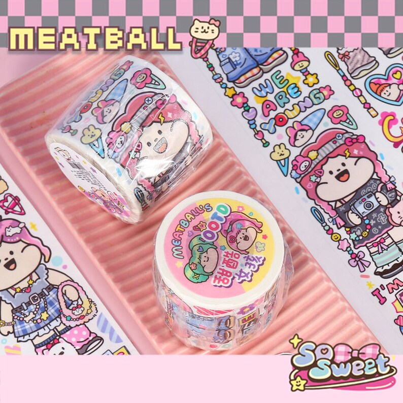 Y2K Sweet Cool Girl Washi Tape