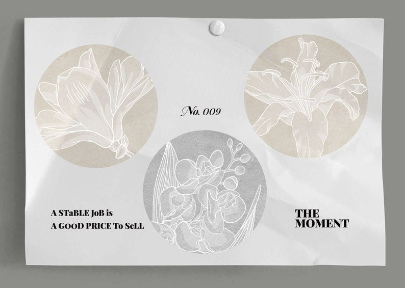 Transparent White Flower PET Tape