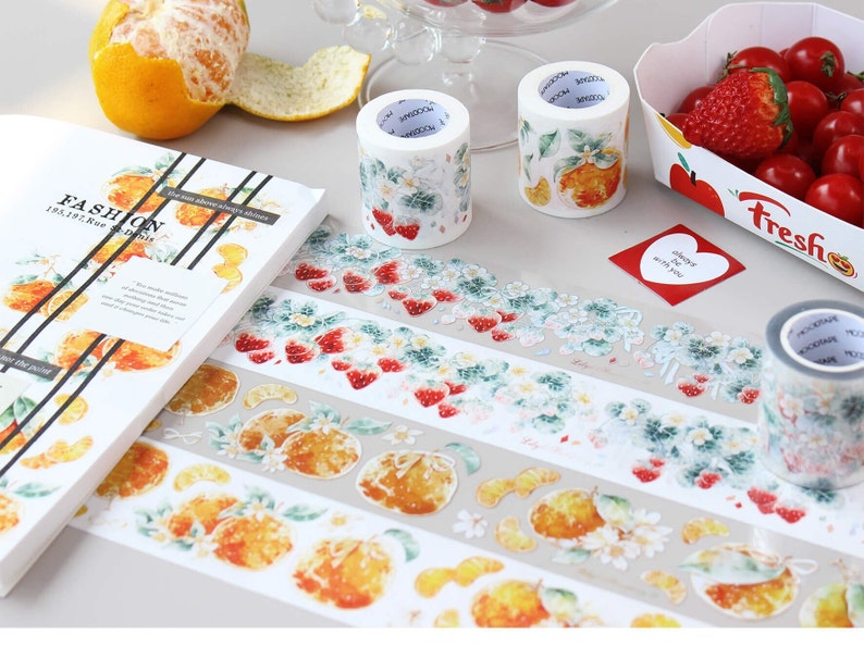 Orange, Stawberry Washi Tape