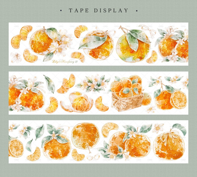 Orange, Stawberry Washi Tape