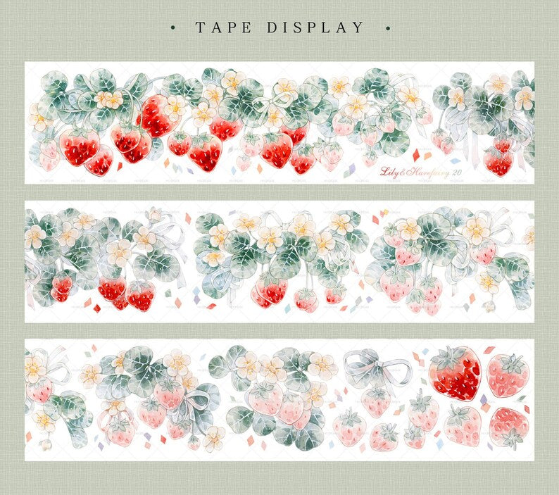 Orange, Stawberry Washi Tape