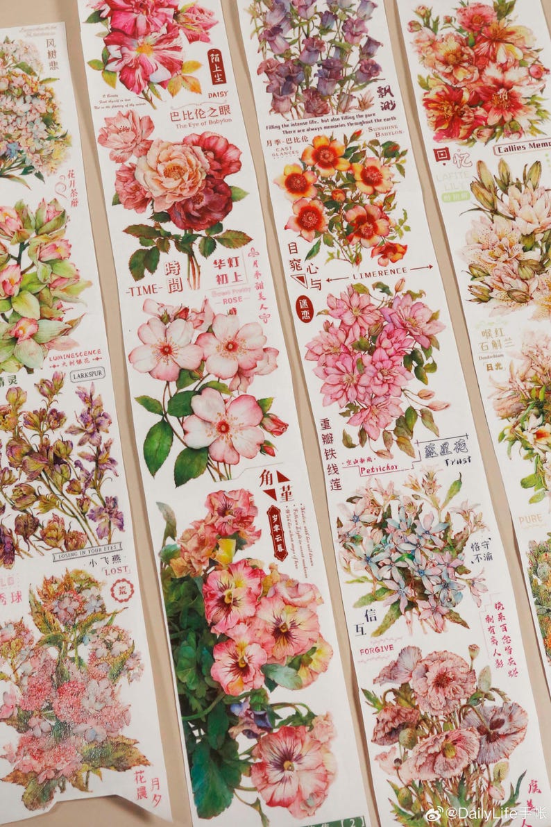 Vintage Flower Washi Tape