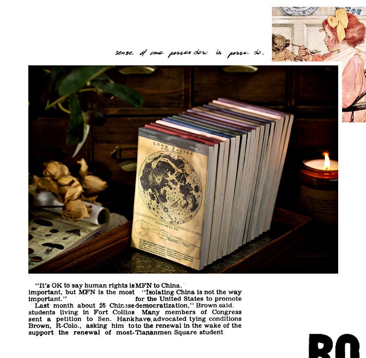 60pcs Booklet Junk Journal Kit,Music, Letter Handmade Scrapbook Papar Kit,Collage Kit, AL585-595