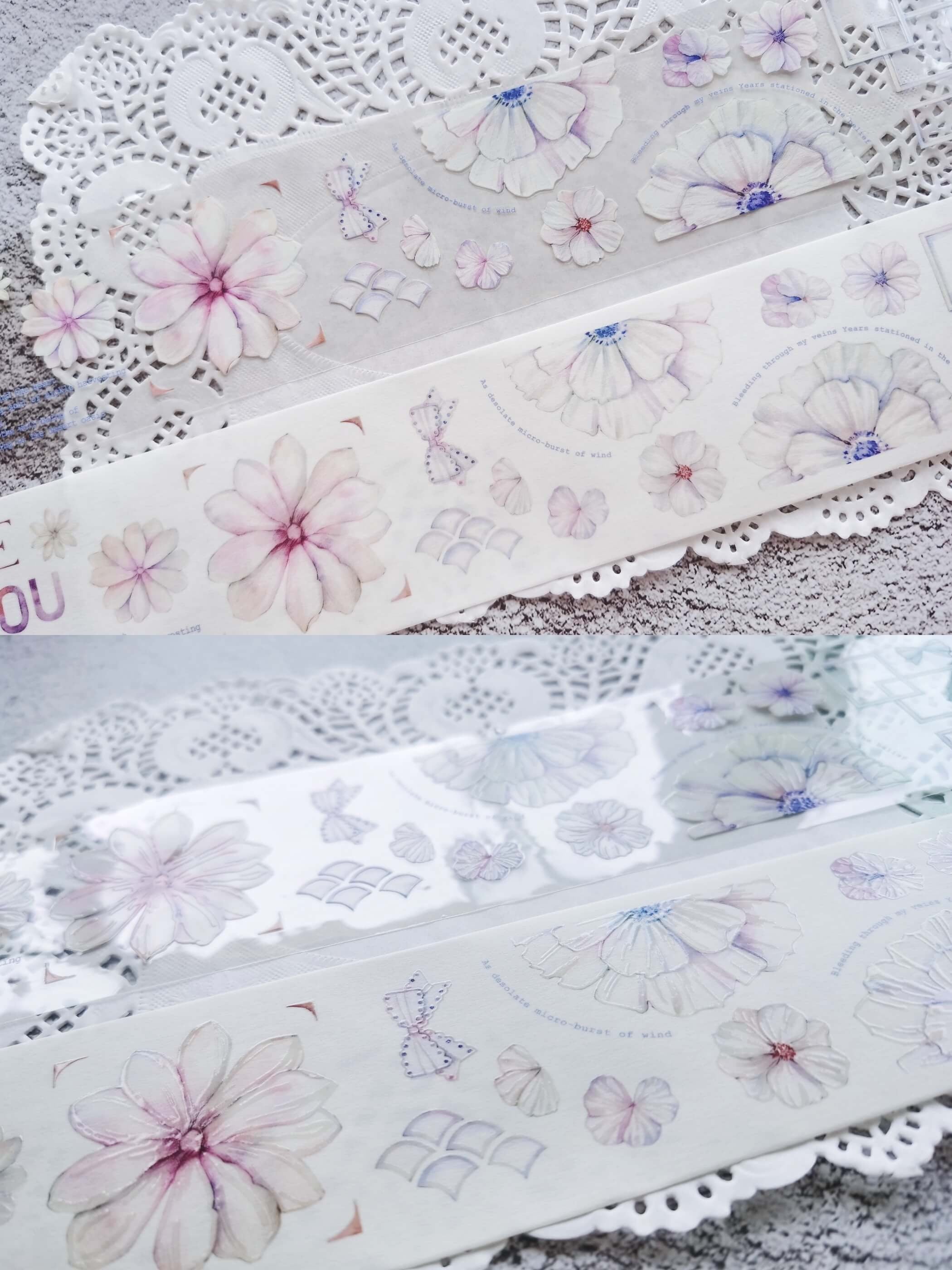 Blooming Flowers Washi/PET Tape