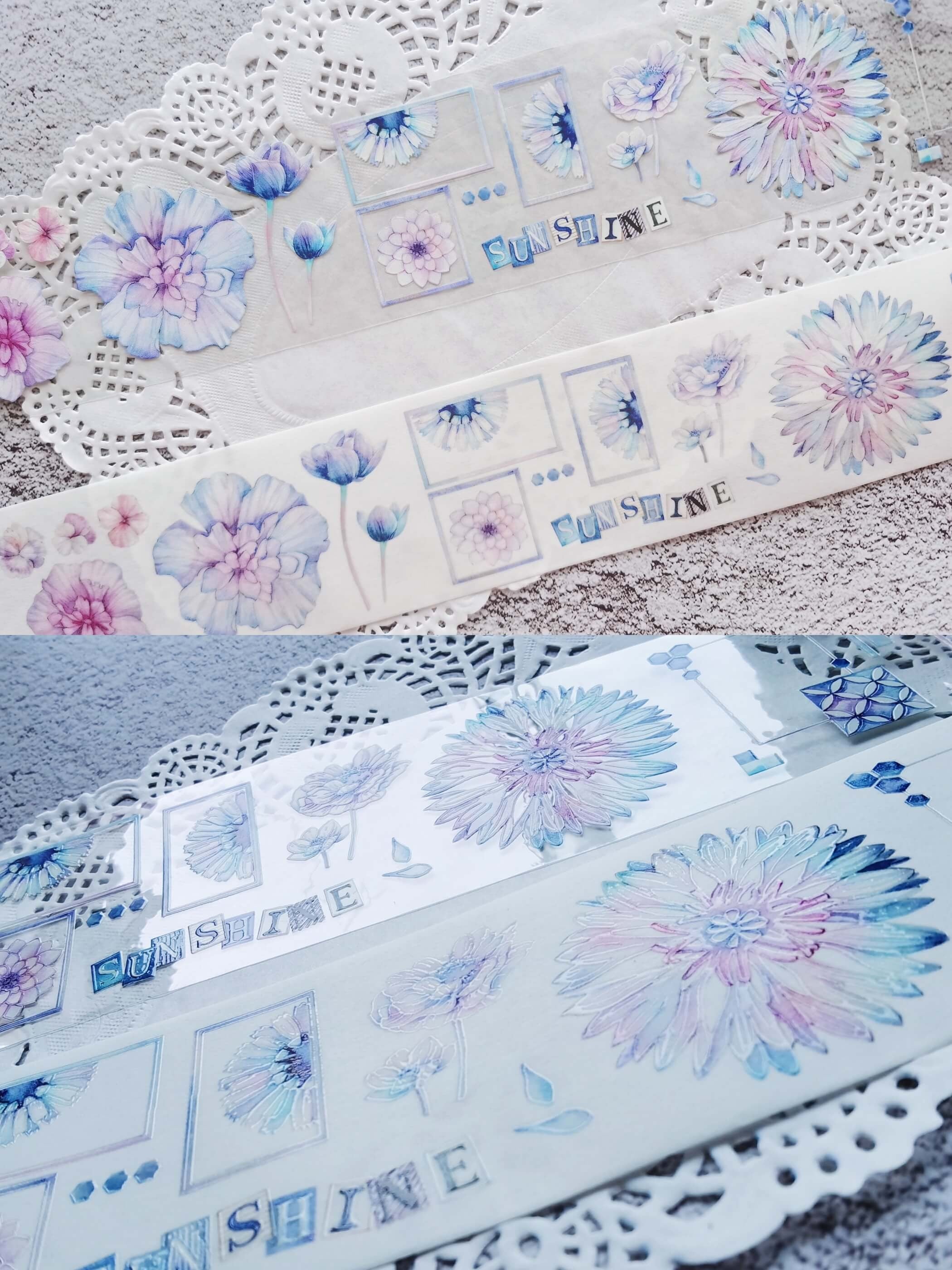 Blooming Flowers Washi/PET Tape