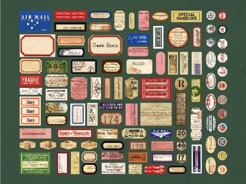 Vintage Label Stickers Pack