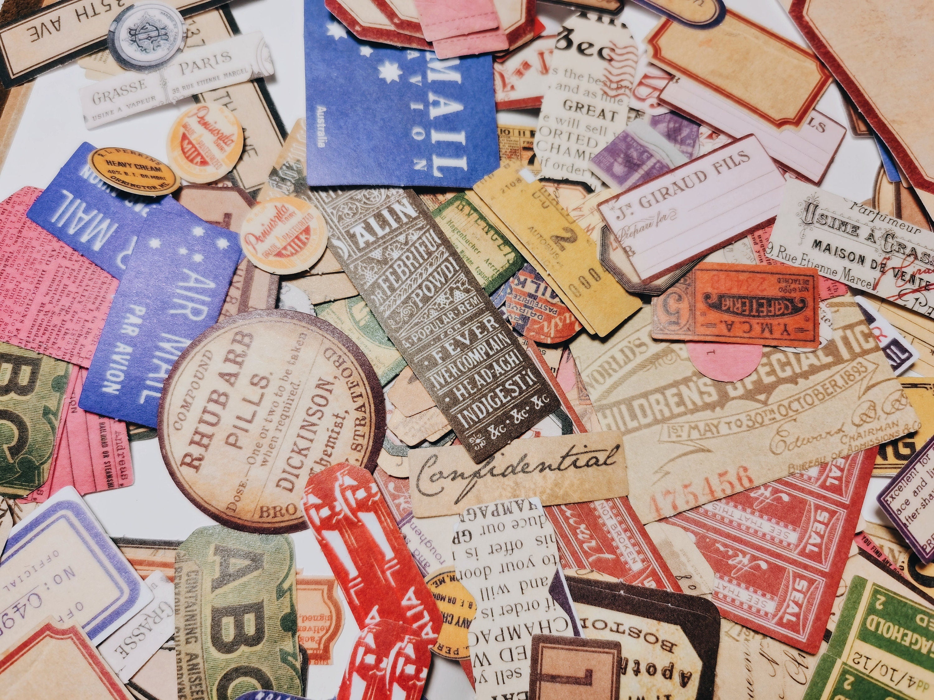 Vintage Label Stickers Pack