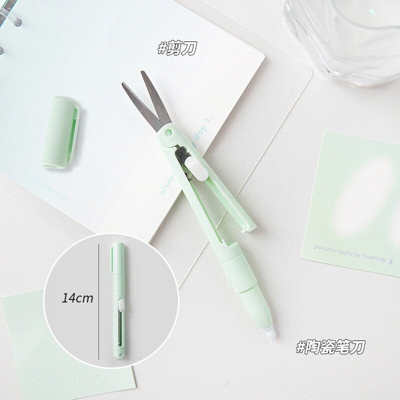 Portable Scissor, Double Head, Back to School Supplies, Office Supplies, Stationery Scissors, Morandi Color, AL844