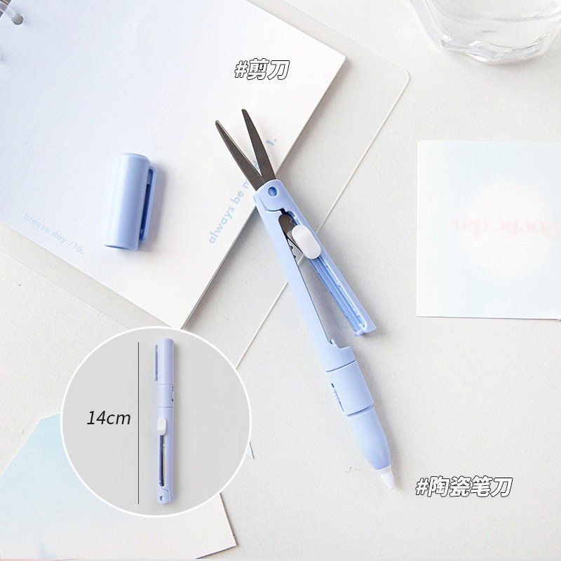 Portable Scissor, Double Head, Back to School Supplies, Office Supplies, Stationery Scissors, Morandi Color, AL844