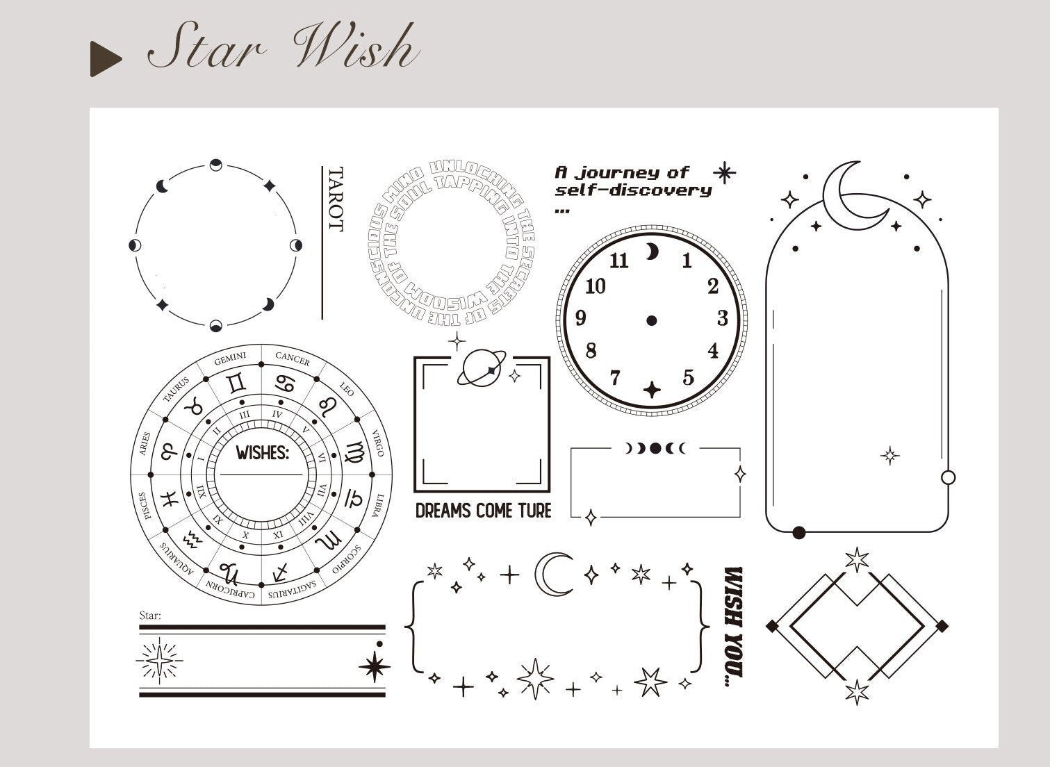 Background,Star Frame Stamp, Mood-275