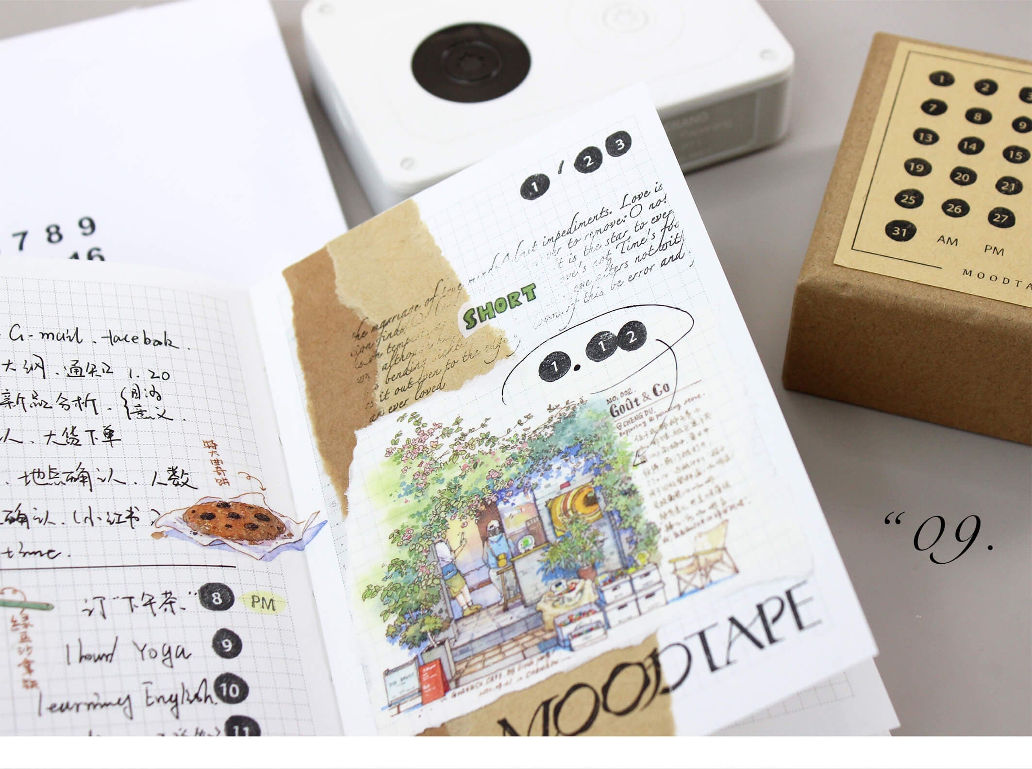 Number Planner Stamps, Calendar Stamps, Wooden Rubber Stamps, Bullet Journal Stamps, Daily Planner Stamps, Weekly Planner, Mood-334