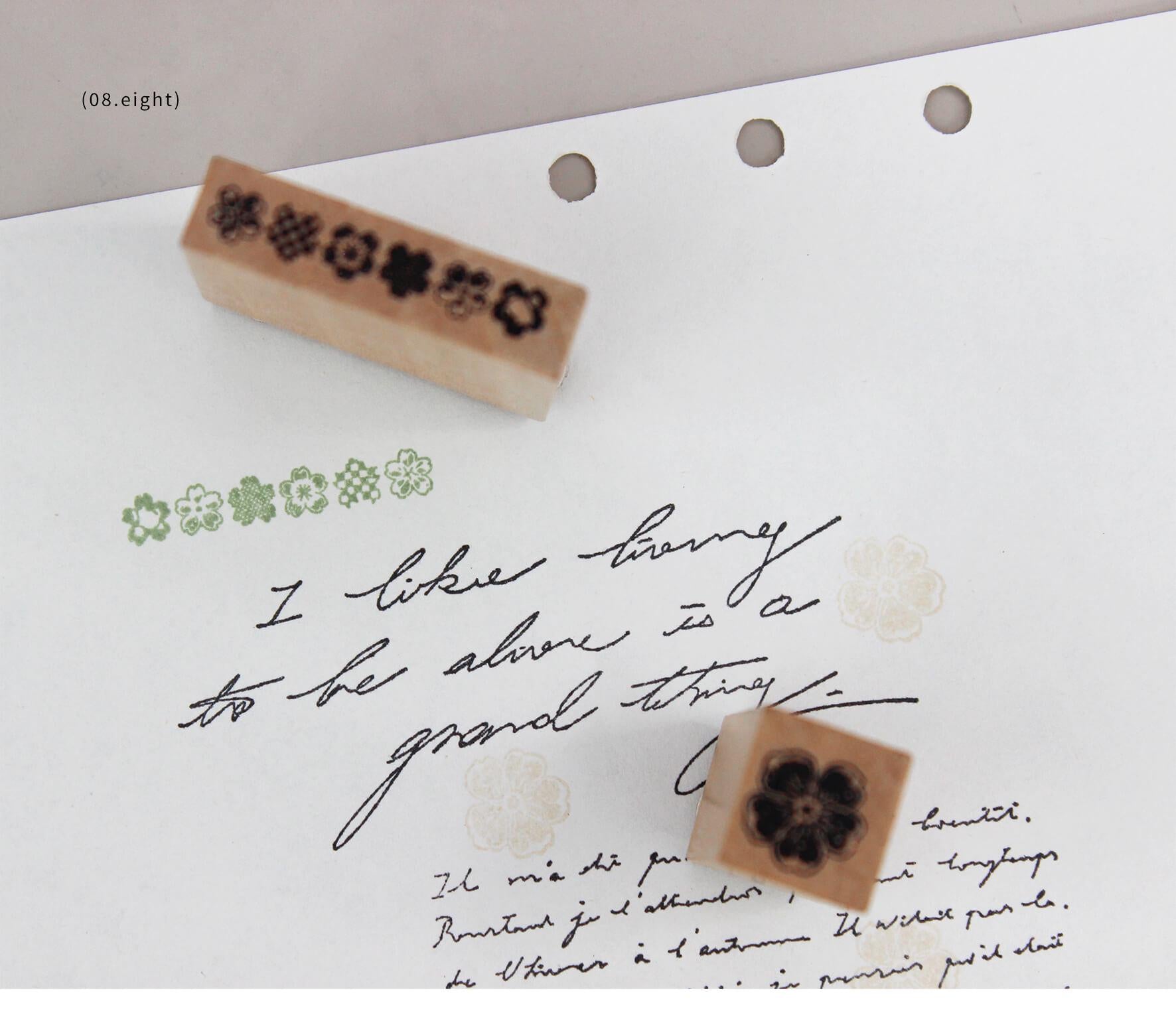 Flowers Rubber Stamps, Wooden Stamp, Bullet Journal Stamp, Planner, Junk Journal, Mood-390