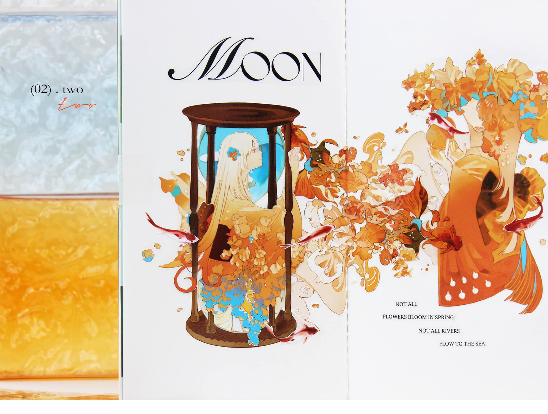 Orange Kimono Girl PET Tape, Clear Tape, Junk Journal Kit, Bullet Journal, Mood-392