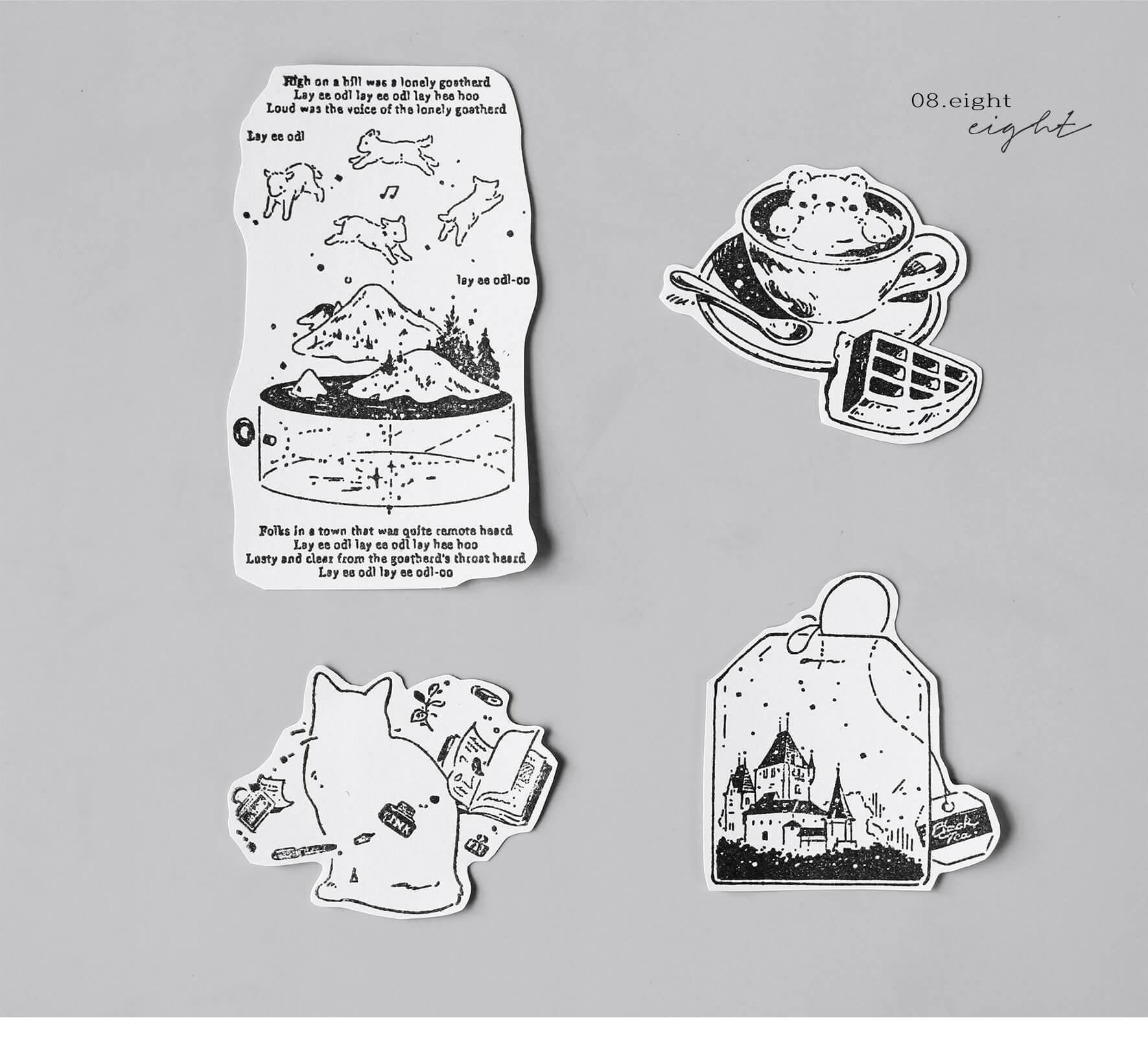 Coffee Dessert Wooden Stamp