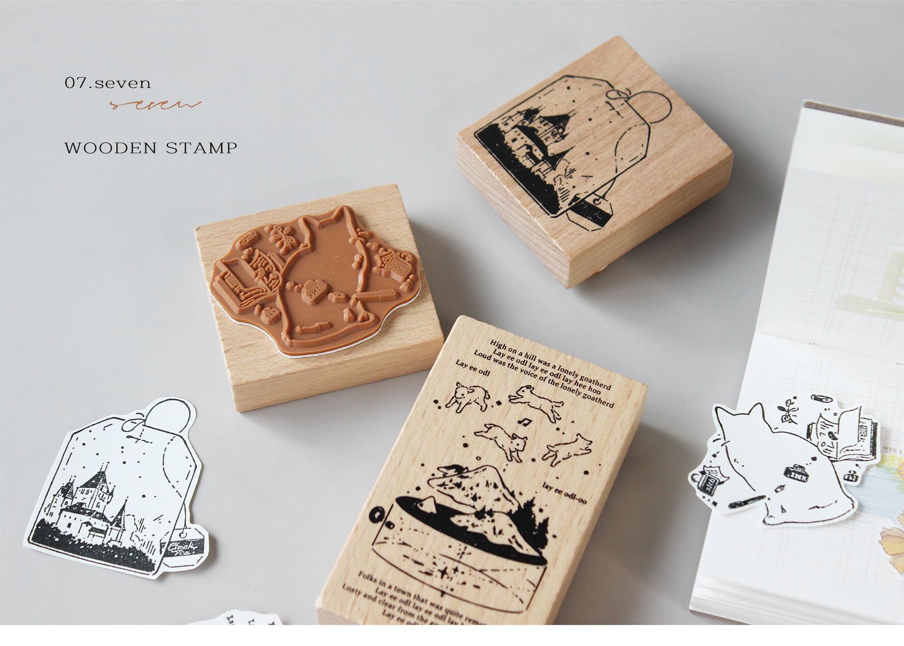 Coffee Dessert Wooden Stamp