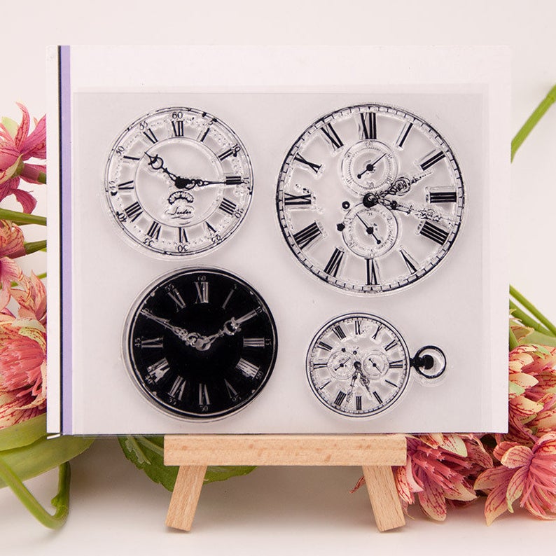 Clock Rubber Stamps