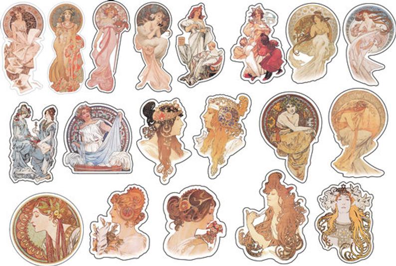 Mucha Stickers Pack