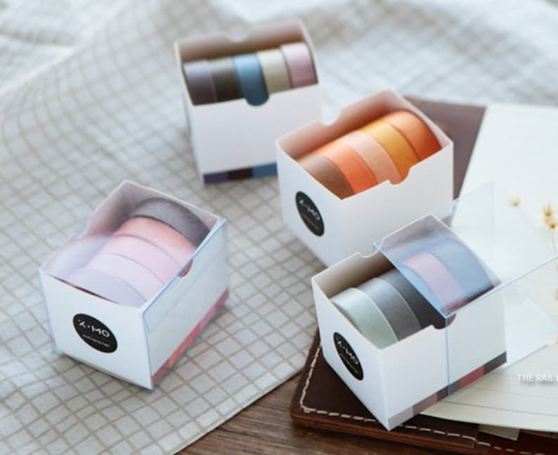 Solid Color Washi Tape Set, 9 Sets