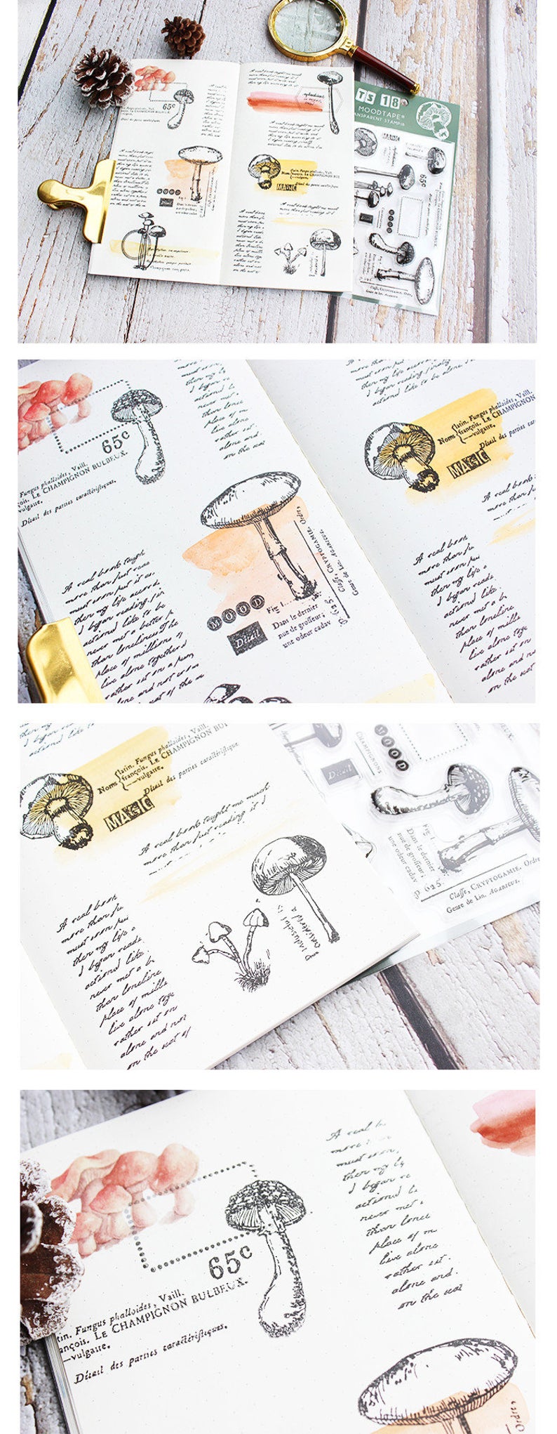 Vinyl Mushroom Clear Stamps