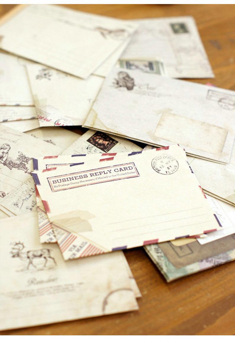 Mini Vintage style Envelope Set