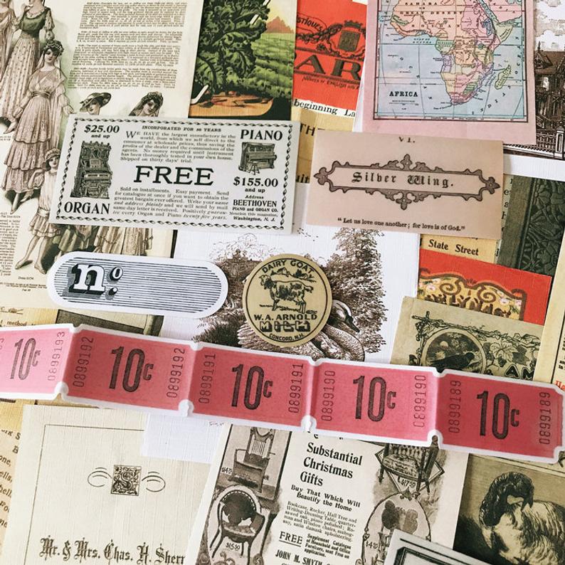 Mixed Newspaper Ephemera Pack, Set B