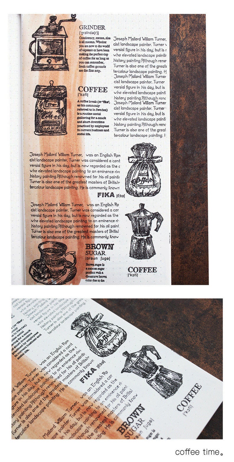 Coffee themed Stamp Set