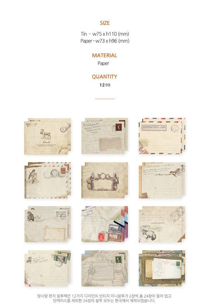 Mini Vintage style Envelope Set